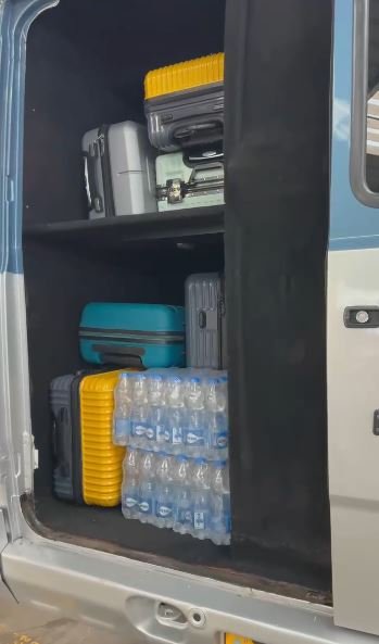 Caravan luggage space