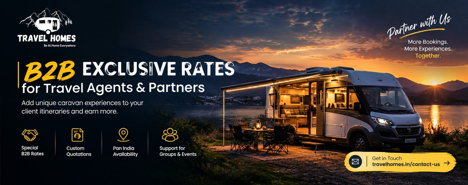 Travelhomes B2B Caravan Rates Banner